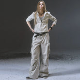 Kaerwx | Women’s White Slim Retro Jacket – Punk Zipper Short Coat